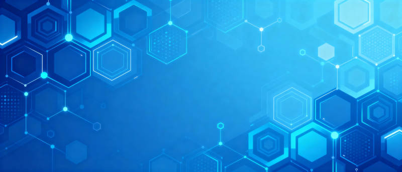 科技蓝六边形背景图片