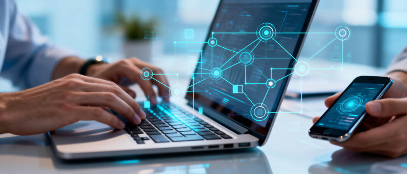 智能科技协同工作图片