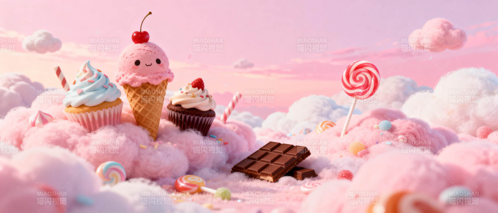 糖果云海梦境图片