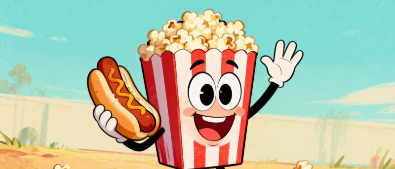 爆米花与热狗图片