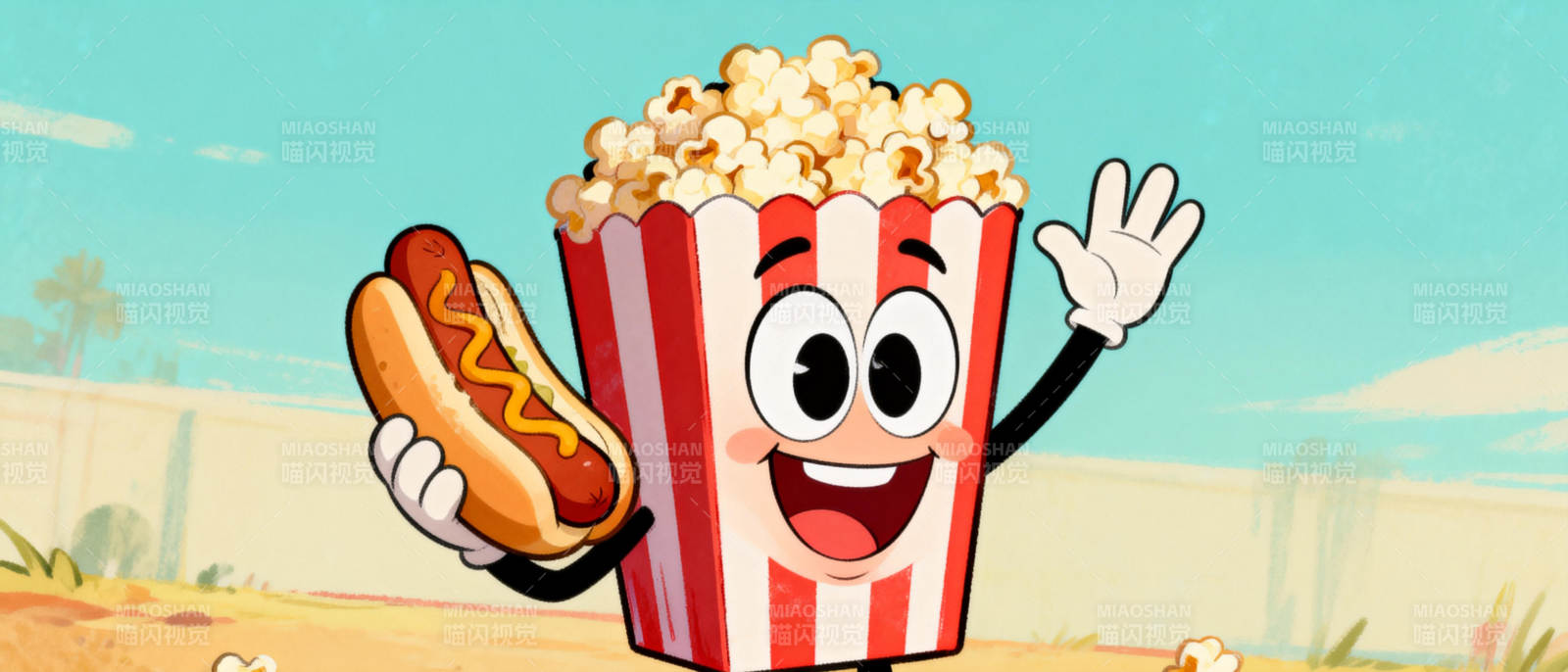 爆米花与热狗图片