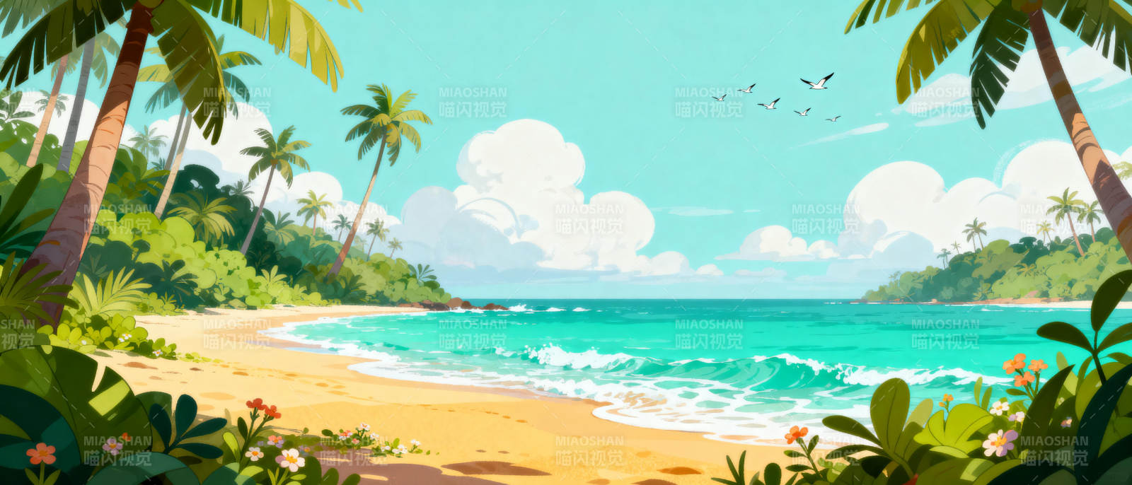 热带海滩风光图片
