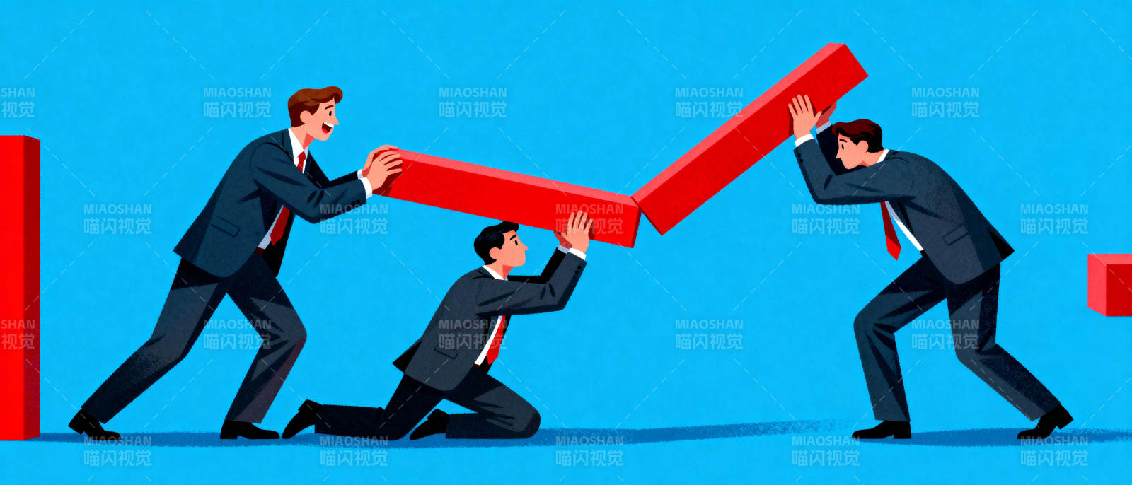 团队协作共推成长图片