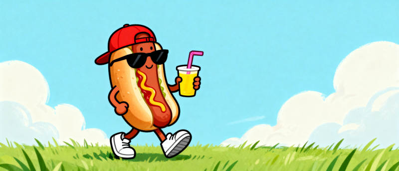 热狗侠畅饮前行图片