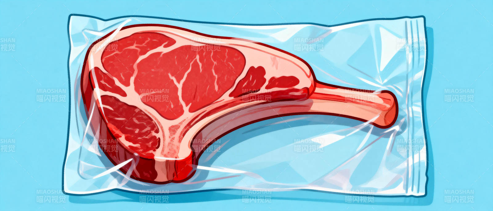 真空包装牛排图片