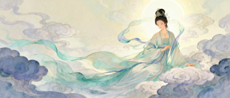 云中仙子飘然行图片