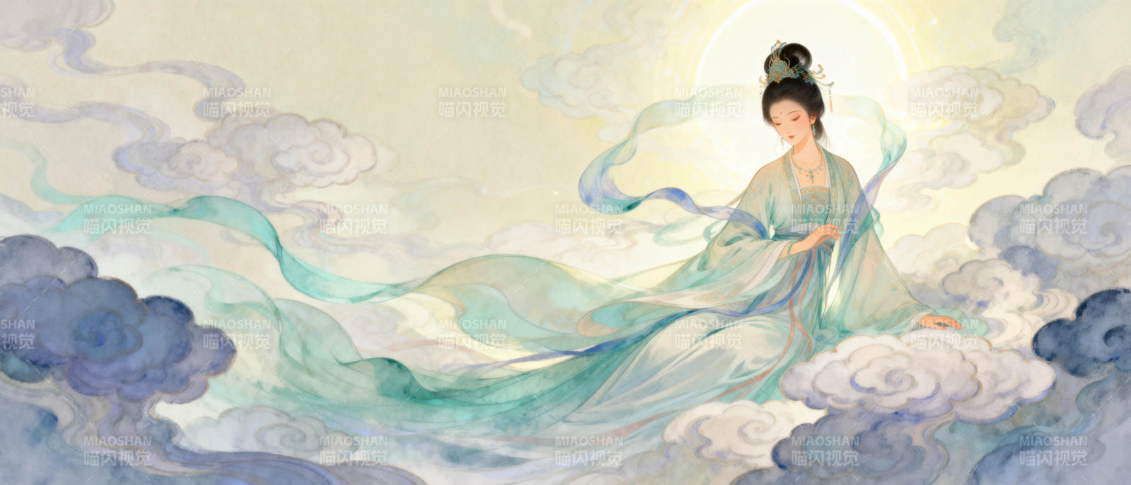 云中仙子飘然行图片