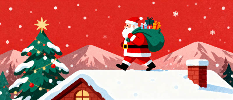 圣诞老人送礼图片