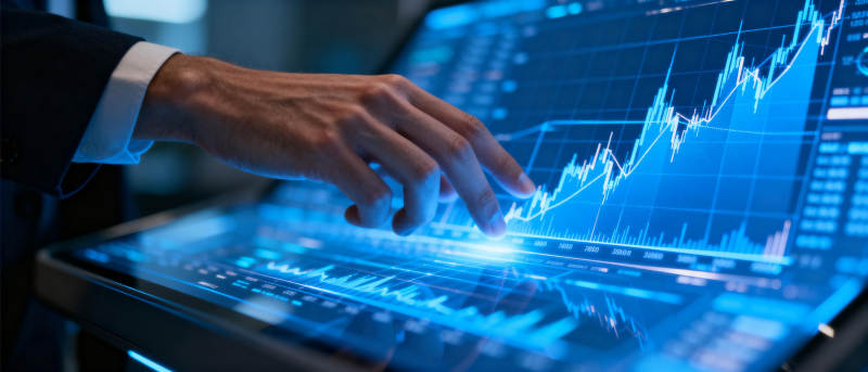 金融数据触控分析图片