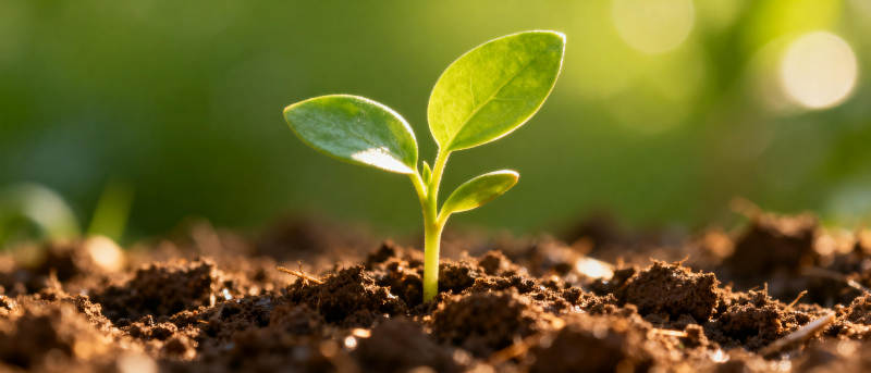 嫩芽破土而出图片