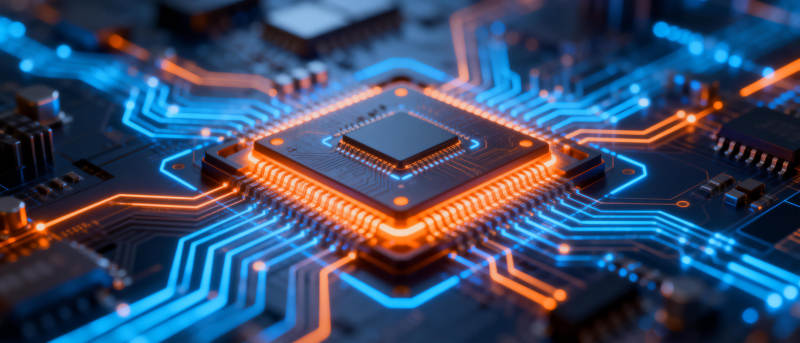 芯片电路发光图图片