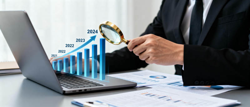 数据增长分析图片