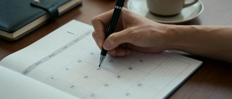 手写日程规划图片