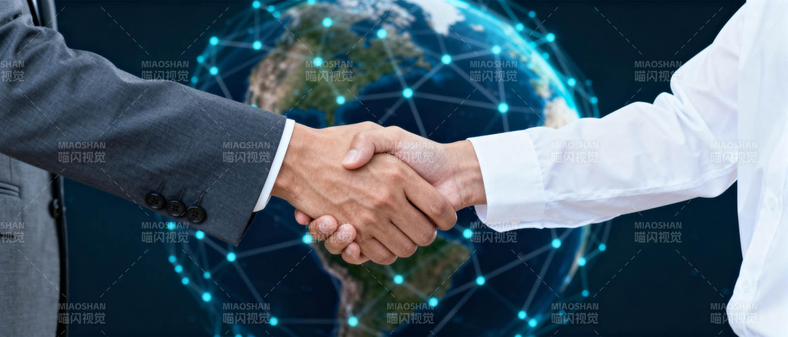 全球合作握手图片