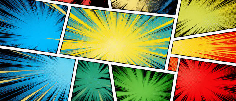 炫彩漫画爆炸效果图片