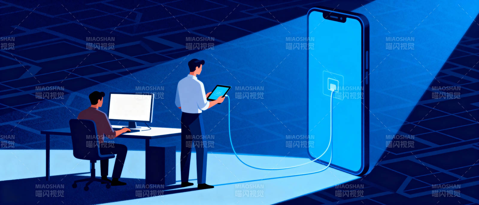 手机连接未来图片