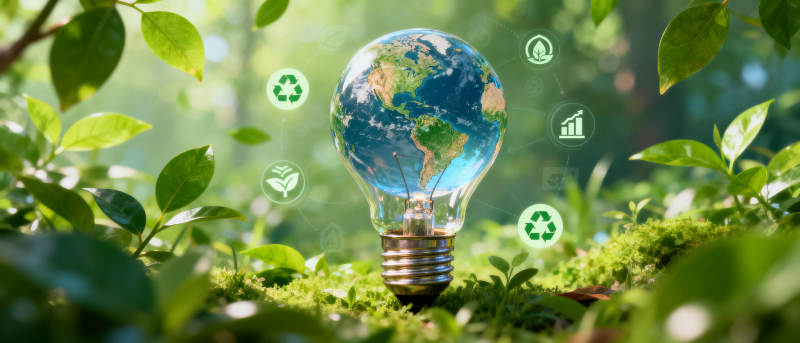 绿色能源 点亮地球图片