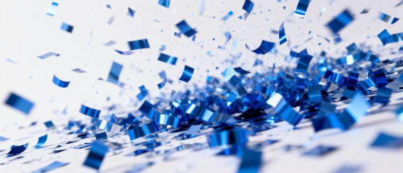 蓝色礼花飞舞图片