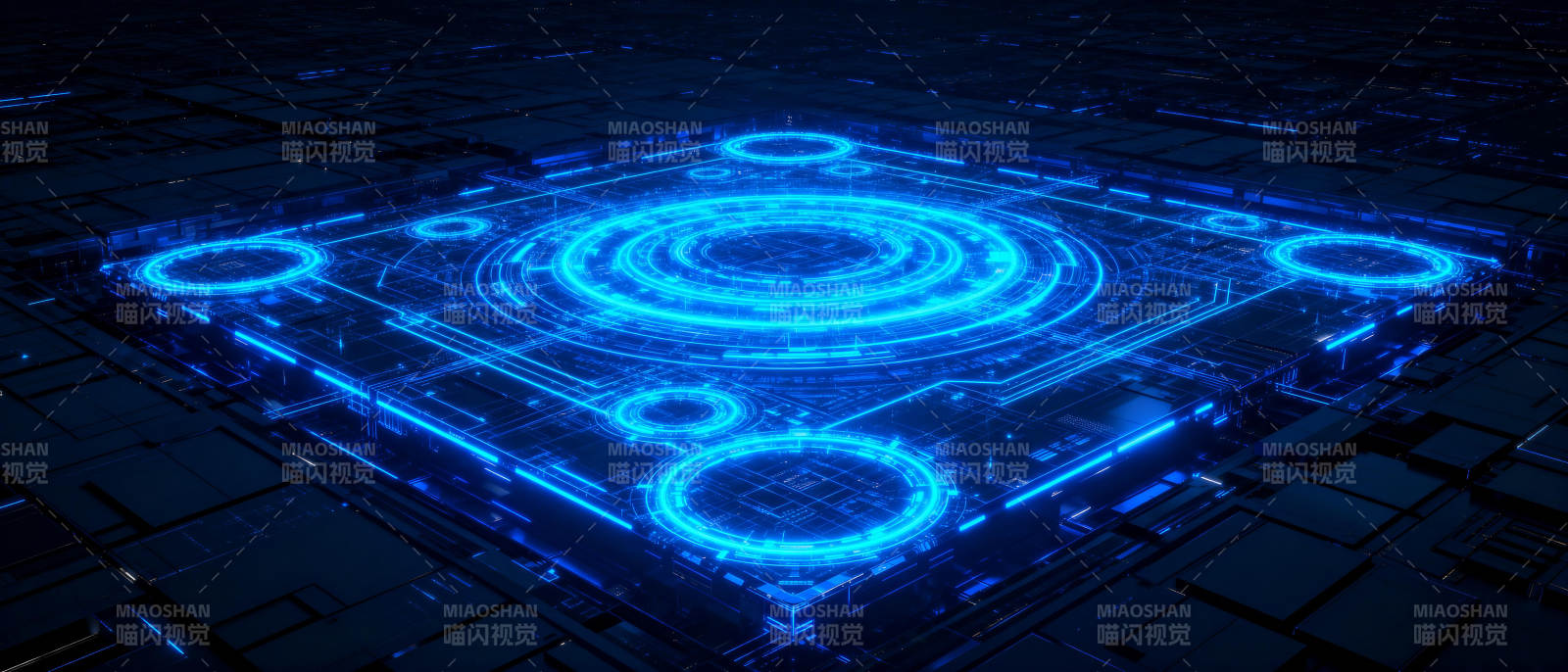 蓝色科技光阵图片