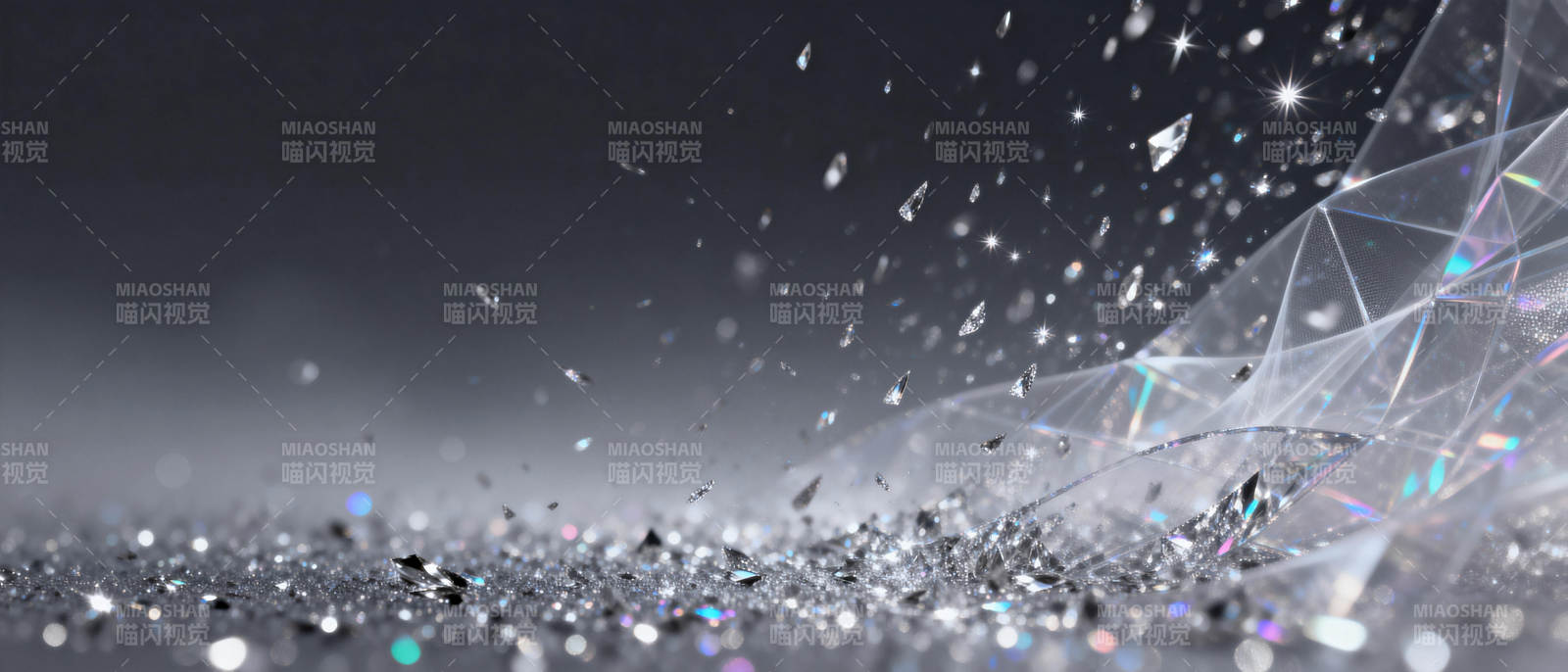 晶莹碎片飞舞图片