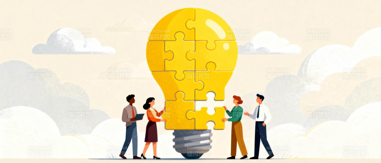 团队协作点亮创意图片