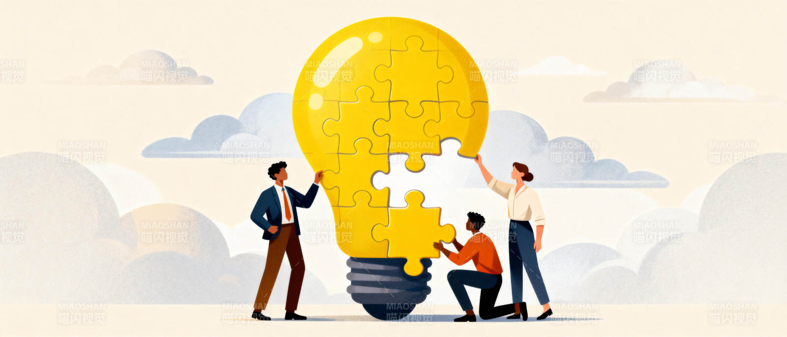 团队协作点亮创意图片