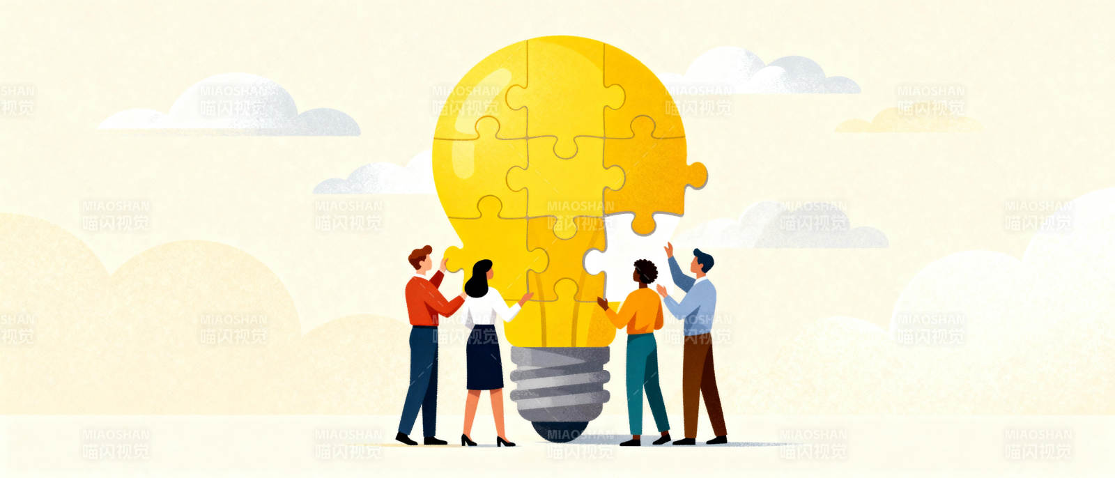 团队协作点亮创意图片