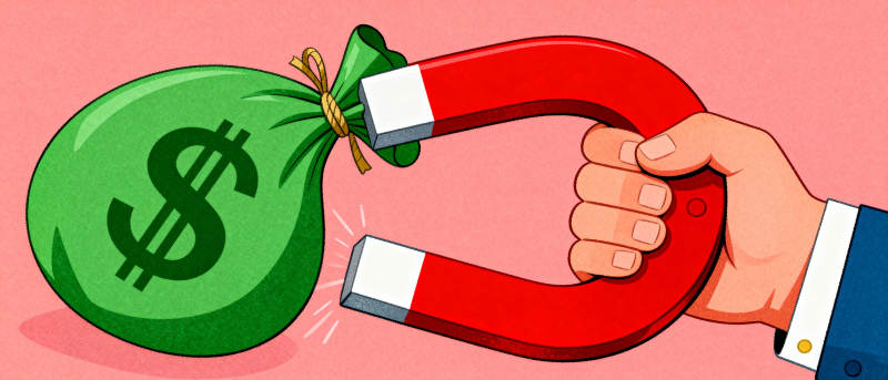 磁铁吸钱袋图片