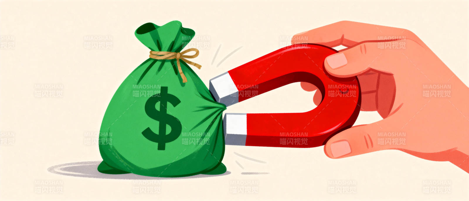 磁铁吸钱袋图片