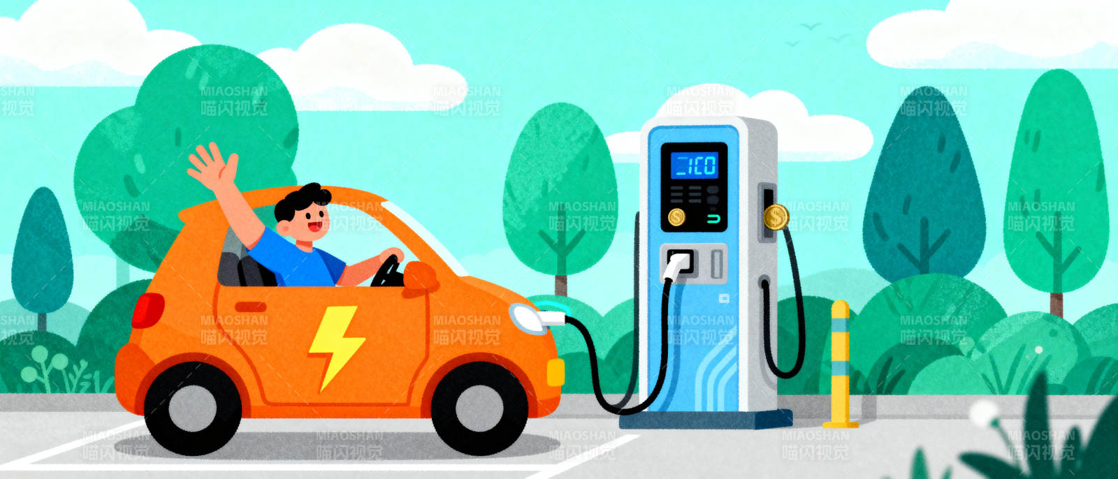 电车充电欢乐多图片