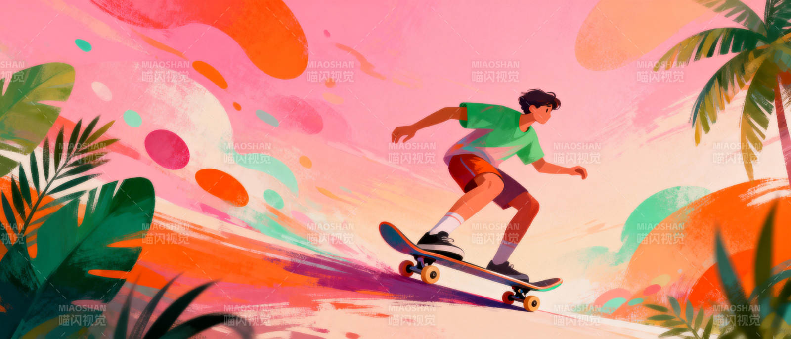 夏日滑板之旅图片