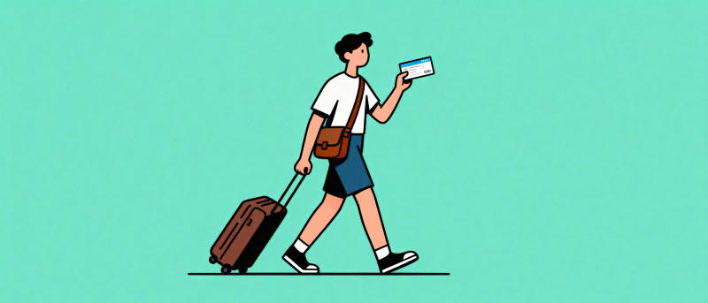 旅行者拖箱前行图片
