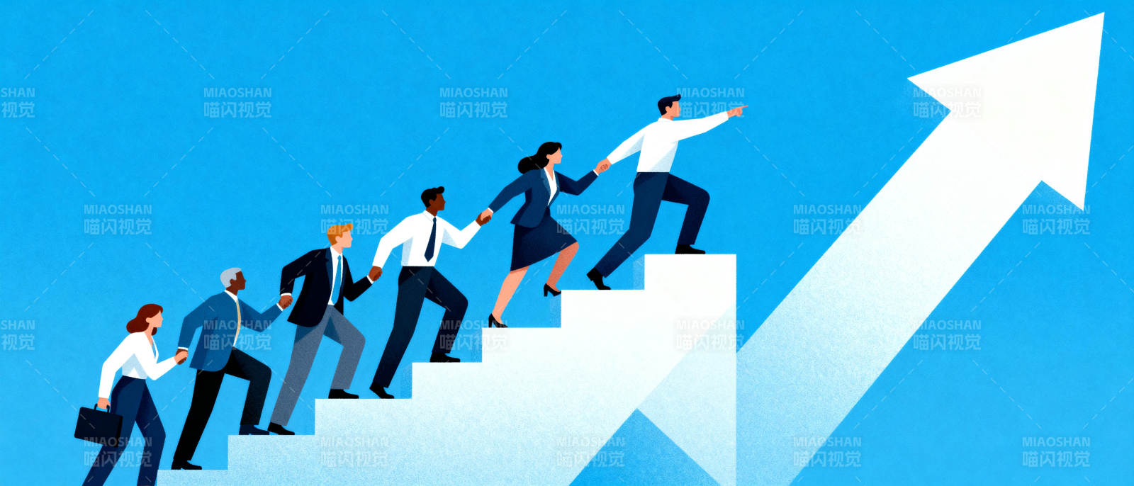 团队协作共攀高峰图片