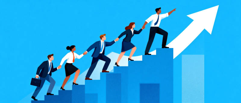 团队共攀高峰图片