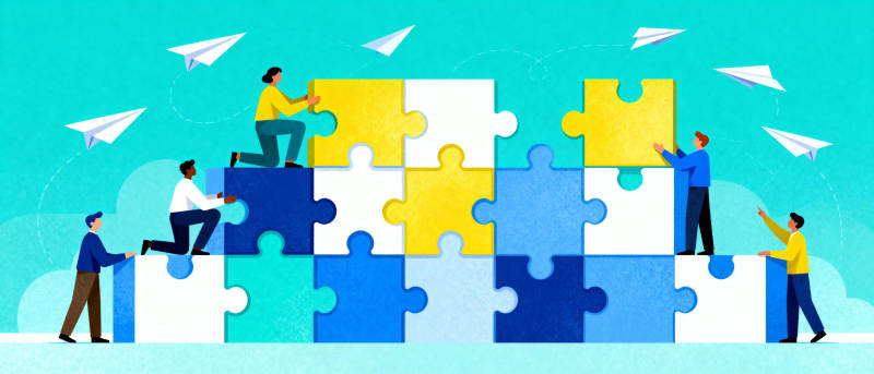 拼图合作 共创未来图片