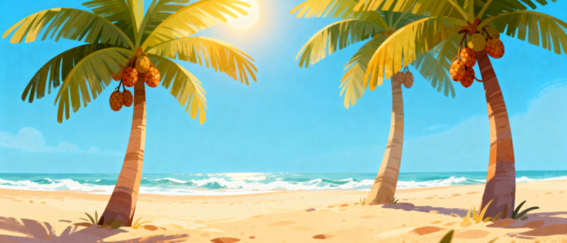 热带海滩风光图片