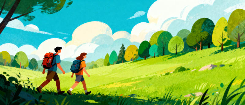 春日徒步之旅图片