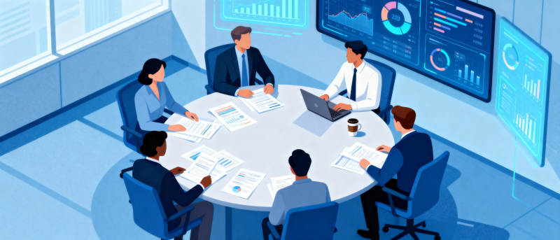 商务会议讨论图图片