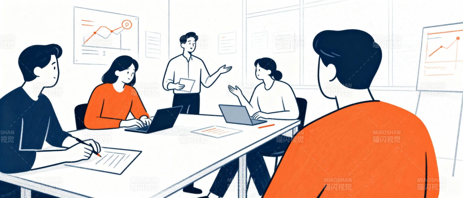 团队会议讨论中图片