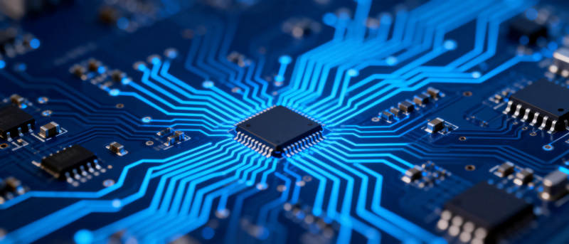 芯片电路板特写图片