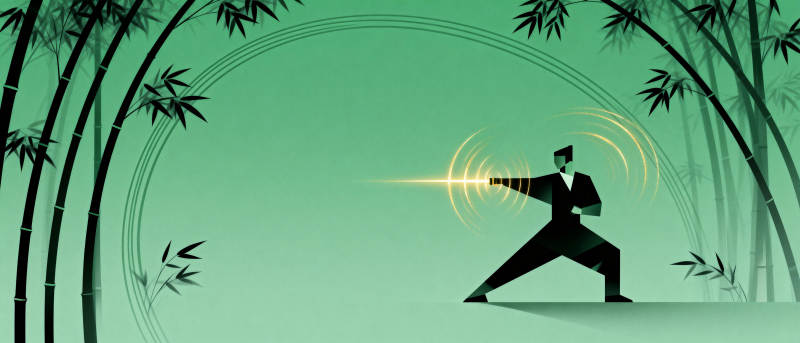 竹林中的剑气对决图片