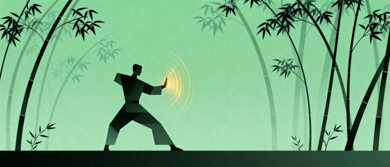竹林武者静心练功图片