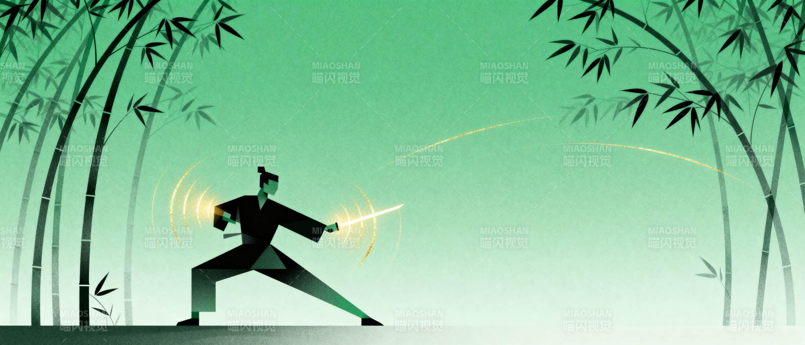 竹林剑影图片