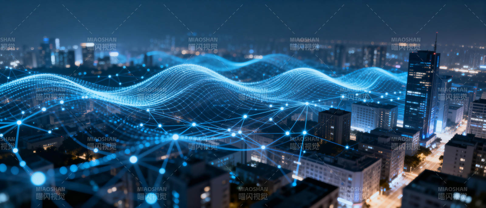 智慧城市夜景图片