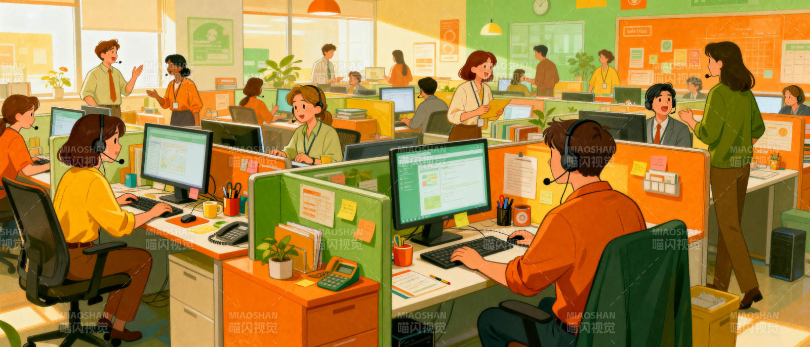 繁忙的办公室日常图片