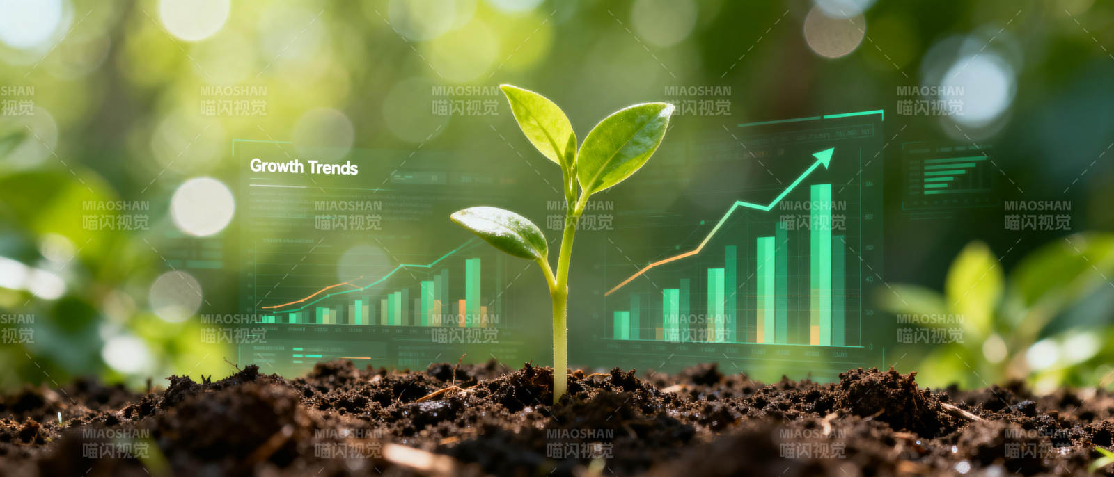 绿色增长趋势图片