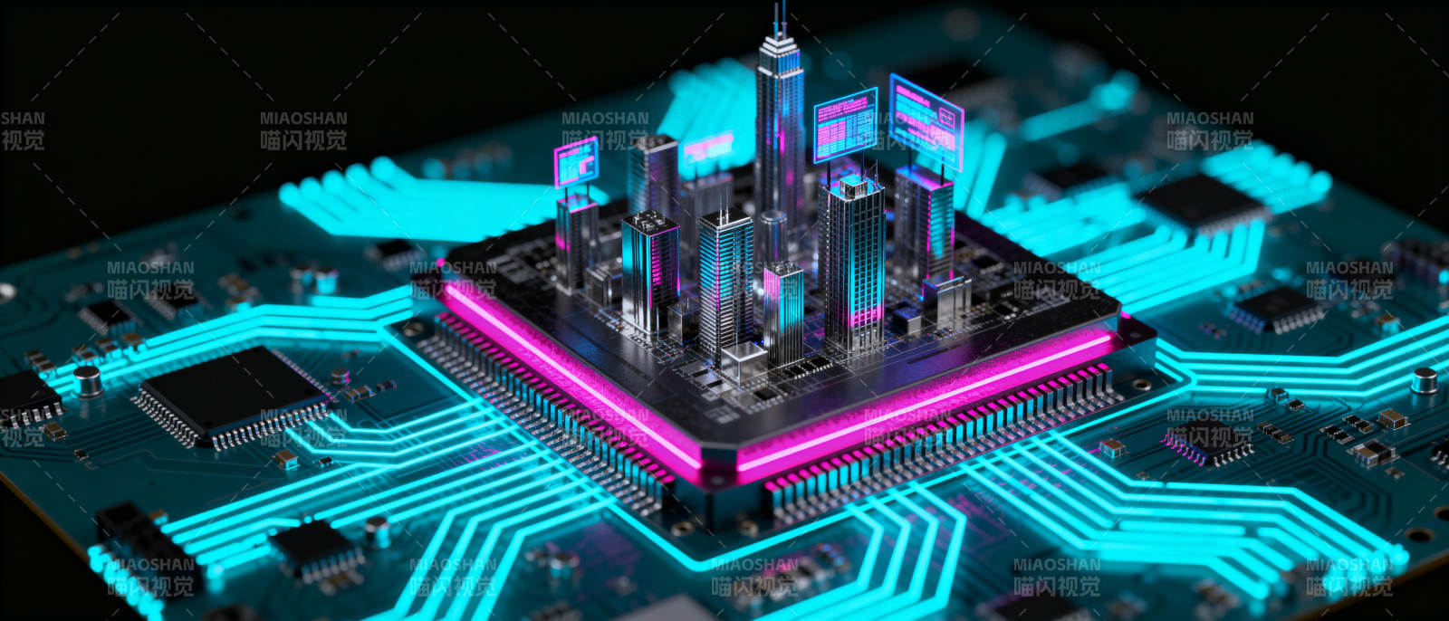 未来城市芯片图片