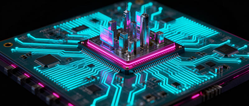 未来芯片城市图片