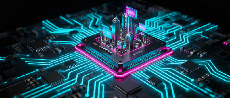 未来科技城市芯片图片