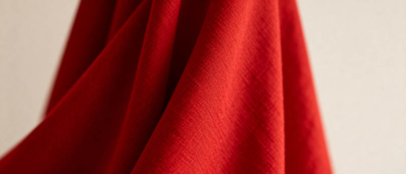 红色布料特写图片